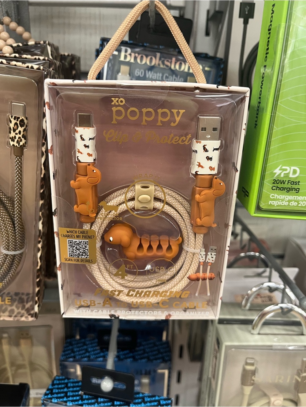 Fast Charging Beige Headphone / USB Cable Set